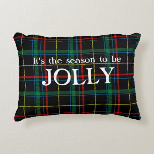 Almofada Decorativa Excelente Tartan Xadrez Camisetas Natal