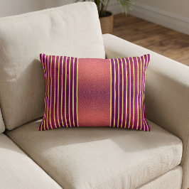 Almofada Decorativa Exotic Faux Snake Leather & Linear Stripe Salmon
