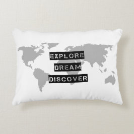 Almofada Decorativa Explorar o Travesseiro de Discover Quote do Dream