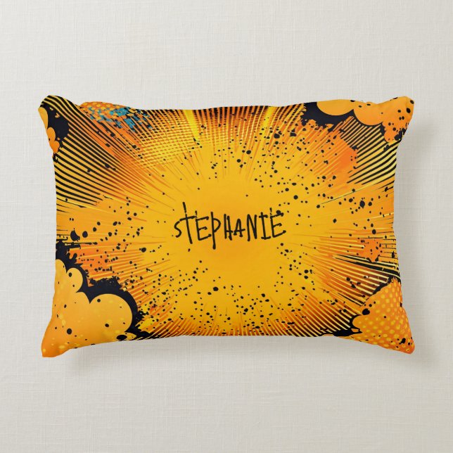 Almofada Decorativa Explosão de Pop de estilo cômico (8) (Frente)