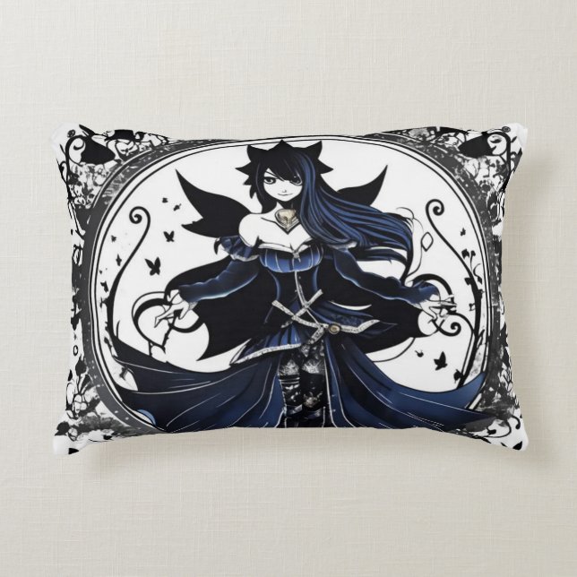 Almofada Decorativa Fada fantasma azul (Frente)