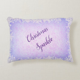 Almofada Decorativa Faísca roxa gelado do Natal