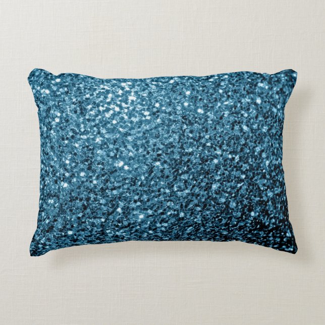 Almofada Decorativa Faíscas de luz azul-bebê (Frente)