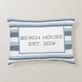 Almofada Decorativa Faixa de Desvanecimento da Beach House Personalizá