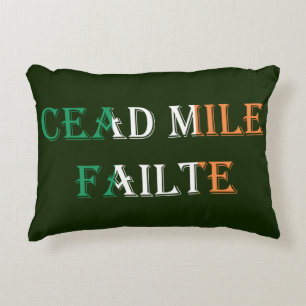 Almofada Decorativa Falha de Cead Mile na Sinalizador Irlandesa tpcn