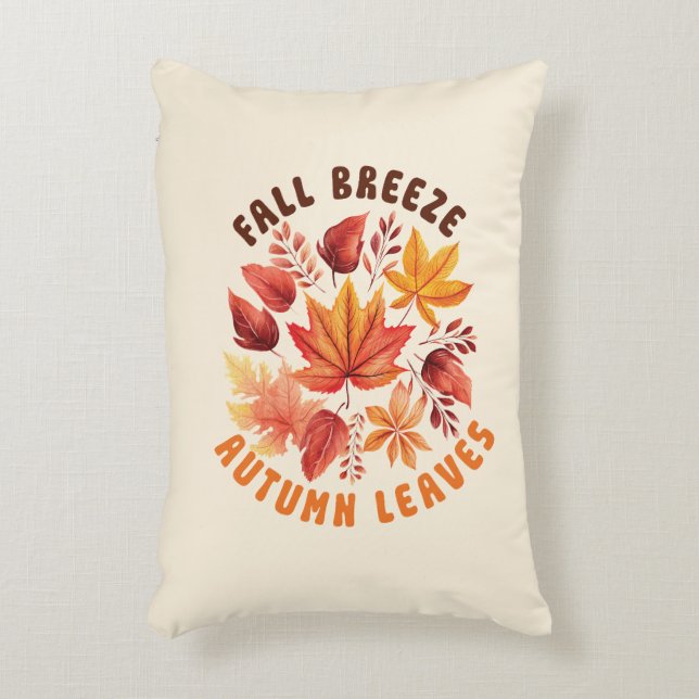 Almofada Decorativa Fall Breeze, Autumn Leaves - Folhagem Whimsical Fa (Frente(Vertical))