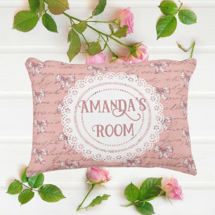 Almofada Decorativa Famílias de rendas de letras antigas personalizada