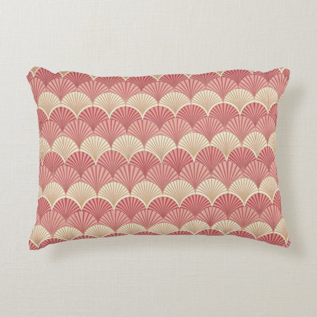 Almofada Decorativa Fans Pink Mid-Century (Frente)