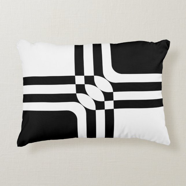 Almofada Decorativa Fantasia negra e branca (Frente)