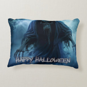 Almofada Decorativa Fantasma negro em uma paisagem infernal - Dia das
