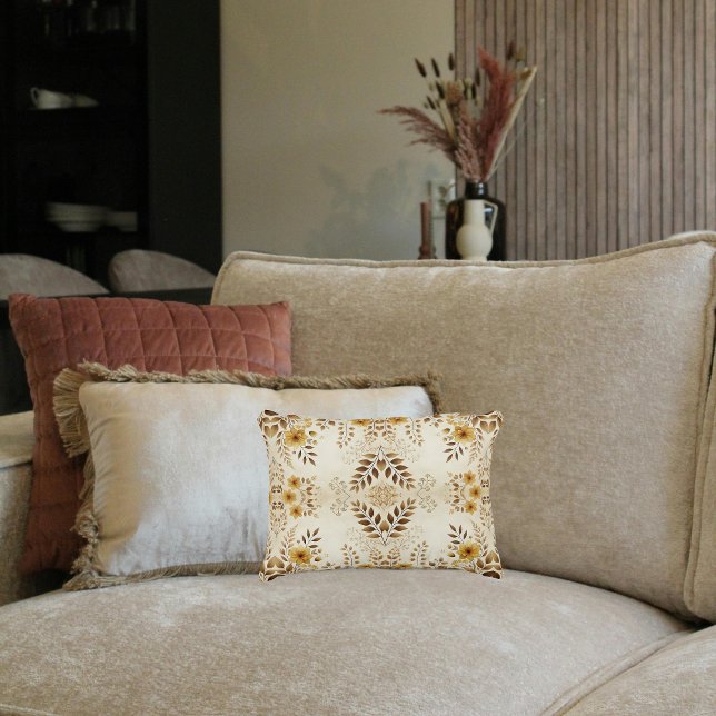 Almofada Decorativa Farmhouse Floral Lumbar (Criador carregado)