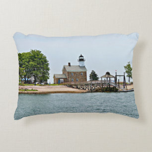 Almofada Decorativa Farol da ilha de Sheffield, Connecticut