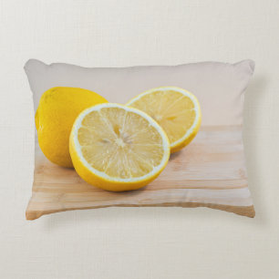 Almofada Decorativa Fatias de Limão Amarelo Fotografia de Comida Natur