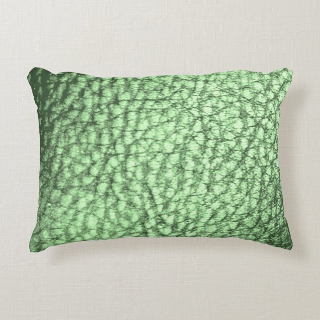 Almofada Decorativa Faux Leather Mermaid Green (Frente)