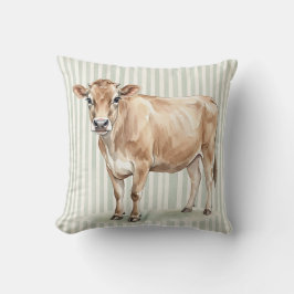 Almofada Decorativa Fazenda Vaca Jersey Aquarela