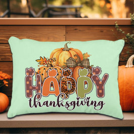 Almofada Decorativa Feliz Ação de Graças Pumpkins