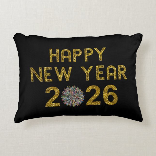 Almofada Decorativa Feliz Ano Novo 2026 (Frente)