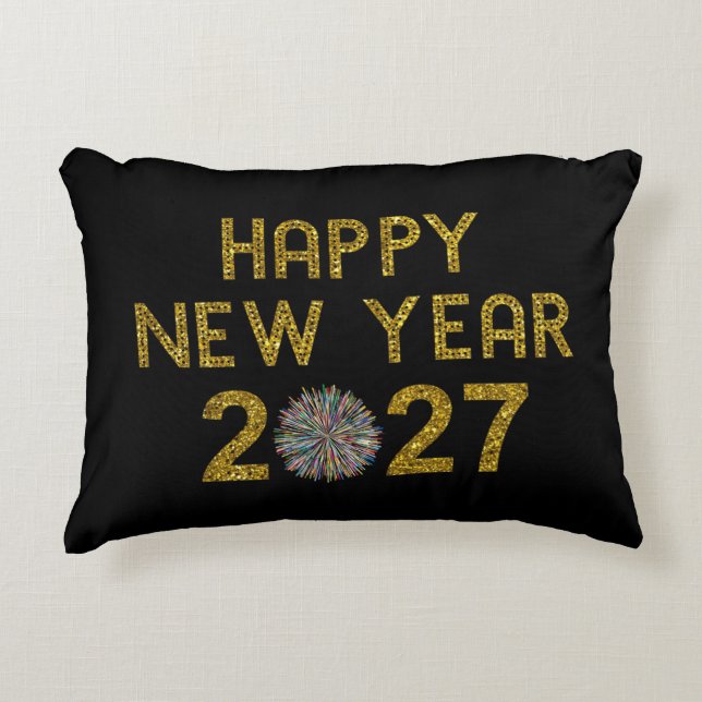Almofada Decorativa Feliz Ano Novo 2027 (Frente)