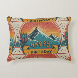 Almofada Decorativa Feliz Bolo de Aniversário Brugado