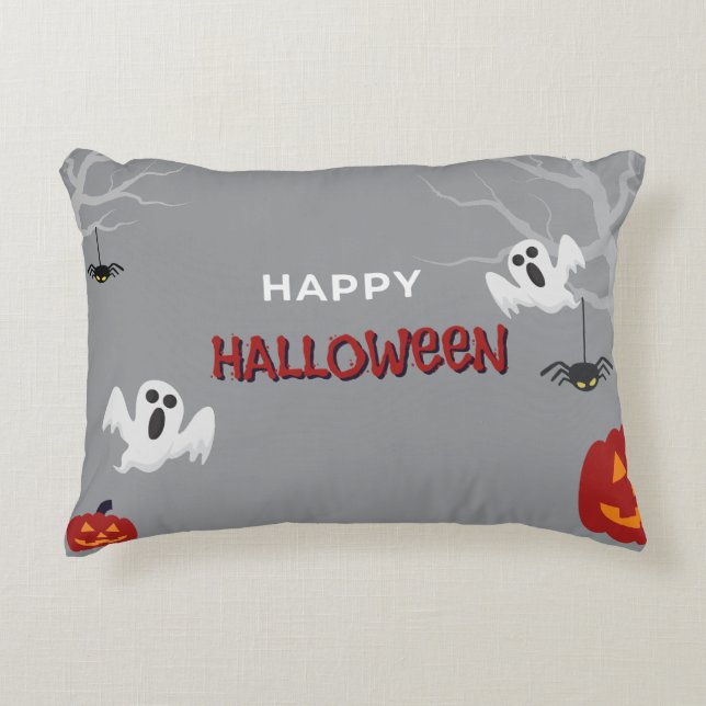 ALMOFADA DECORATIVA FELIZ HALLOWEEN (Frente)