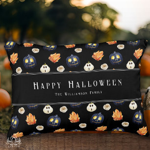 Almofada Decorativa Feliz Halloween Spooky Samhain Pumpkins Crystals
