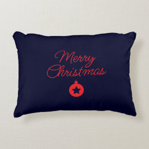 Almofada Decorativa Feliz Natal Black Rock Blue Clássico Único