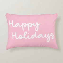 Almofada Decorativa Feliz Natal Rosa Fofo Letreiro Caprichoso