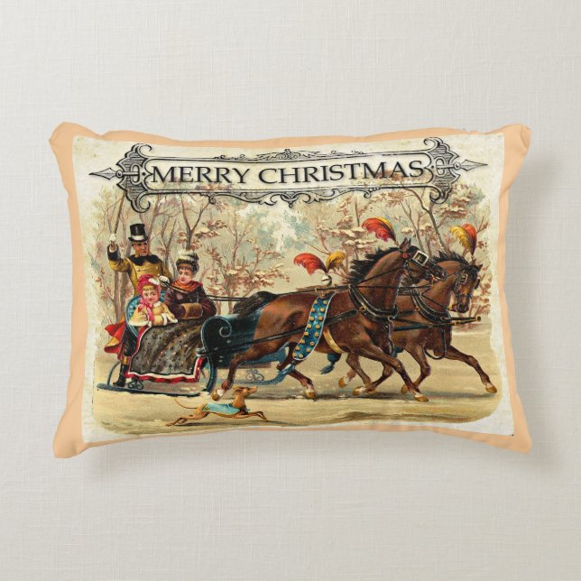 Almofada Decorativa Feliz Natal Saudações (Frente)