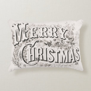 Almofada Decorativa Feliz Natal, Vintage Currier & Ives (reprod)