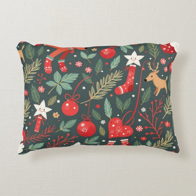 Almofada Decorativa Feliz Natal Whimsy (Frente)