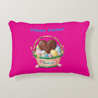 Almofada Decorativa Feliz Páscoa! Obrigado! Travesseiro