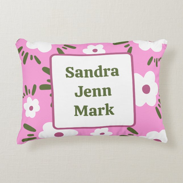 Almofada Decorativa Felizes Flores (Frente)