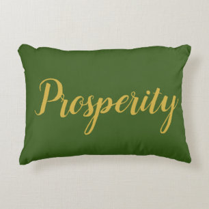 Almofada Decorativa Feng Shui Verde e Dourado Travesseiro de Destaque