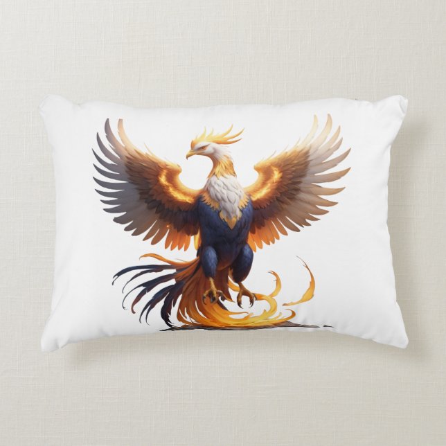 Almofada Decorativa Fênix Rise Hoodie 🔥 Pássaro de Fogo Mítico Sweats (Frente)