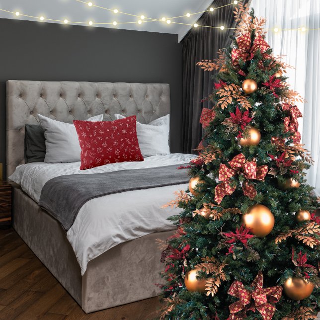 Almofada Decorativa Feriado Vermelho (Red Holiday Accent Pillow)