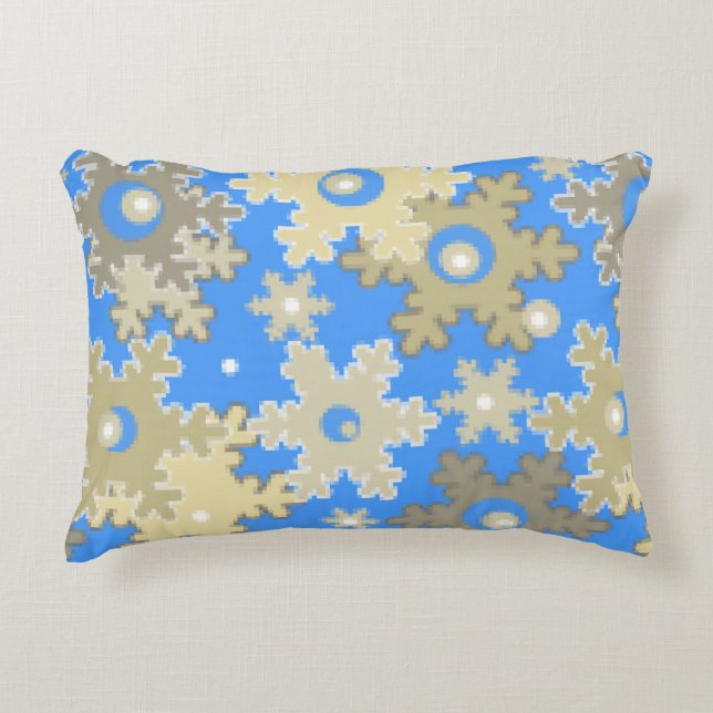 Almofada Decorativa Férias de neve festivas de inverno brilhantes (Frente)