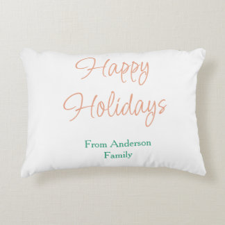 Almofada Decorativa Férias felizes vermelho pastel verde nome natal ga