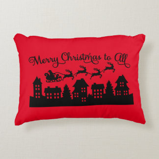 Almofada Decorativa Feset Santa Claus e Reindeer Travesseiro decorativ