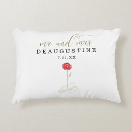 Almofada Decorativa Festa de Noivado do Casamento da Bela e a Fera