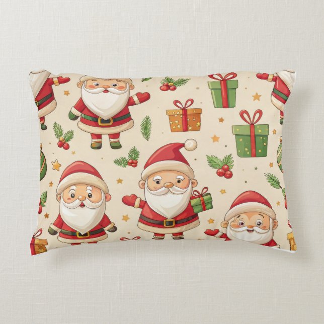 Almofada Decorativa Festive Christmas Lumbar Pillow – Cheerful Holiday (Frente)