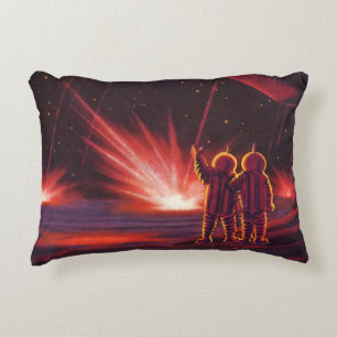 Almofada Decorativa Ficção Científica Vintage Alien Planeta Vermelho E