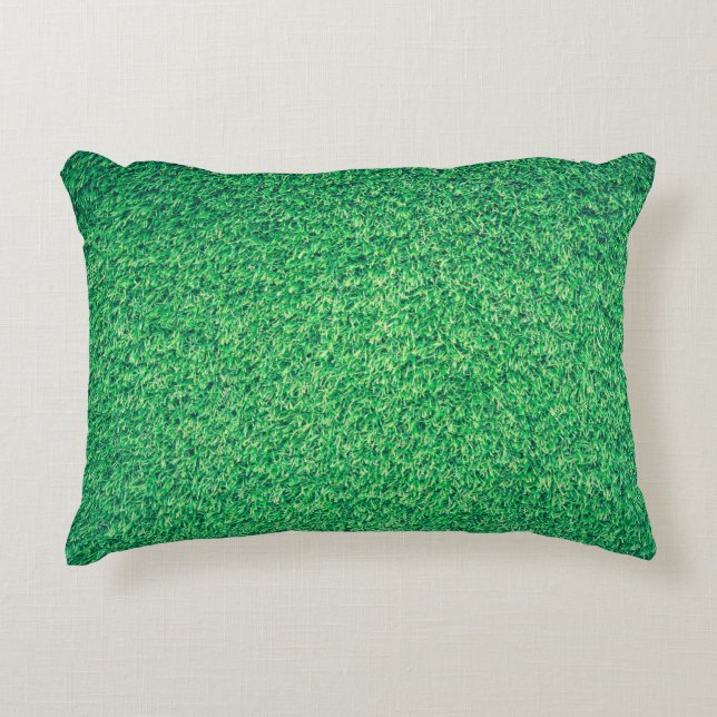 Almofada Decorativa Field grass green lawn texture (Frente)