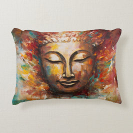Almofada Decorativa Fiery Serenity - Arte Expressionista Buda