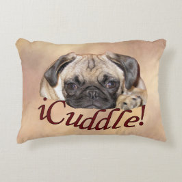 Almofada Decorativa Filhote de cachorro adorável do Pug do iCuddle