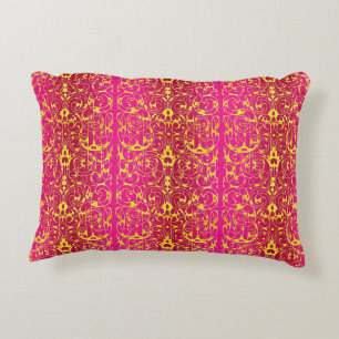 Almofada Decorativa Fiore em Fuschia e em amarelo