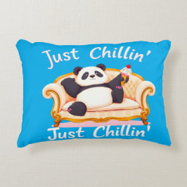 Almofada Decorativa Fique calmo e fique calmo com Sorvete