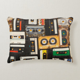 Almofada Decorativa Fita cassete de áudio retrô
