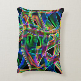 Almofada Decorativa Fitas coloridas curvas, destacadas por alivio