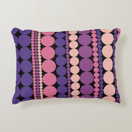 Almofada Decorativa Fitas Geométricas Pontilhadas Retro
