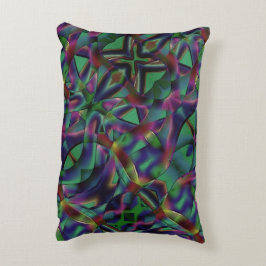 Almofada Decorativa Fitas intertecidas de cor escurecida